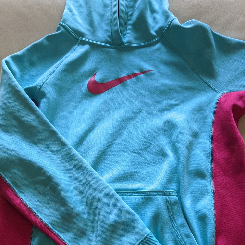 Girls xl blue and pink Nike hoodie